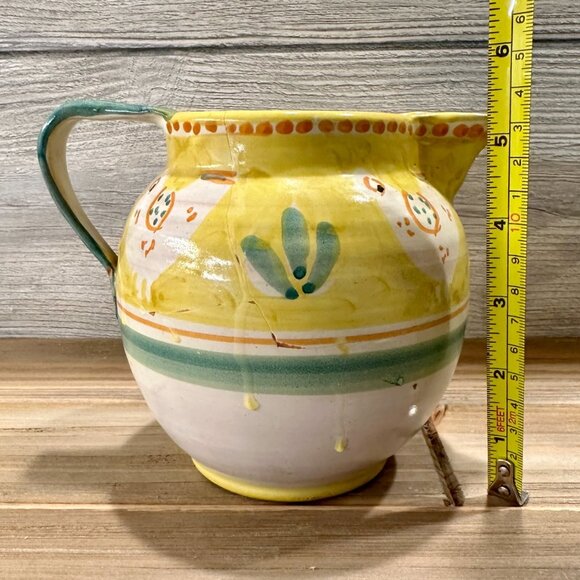 Vietri Italy Campagna Chicken Large Pitcher - Picture 13 of 14